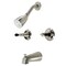 Kingston Brass Two-Handle Tub and Shower Faucet, Brushed Nickel KB248AKL - alternate 1
